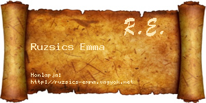 Ruzsics Emma névjegykártya